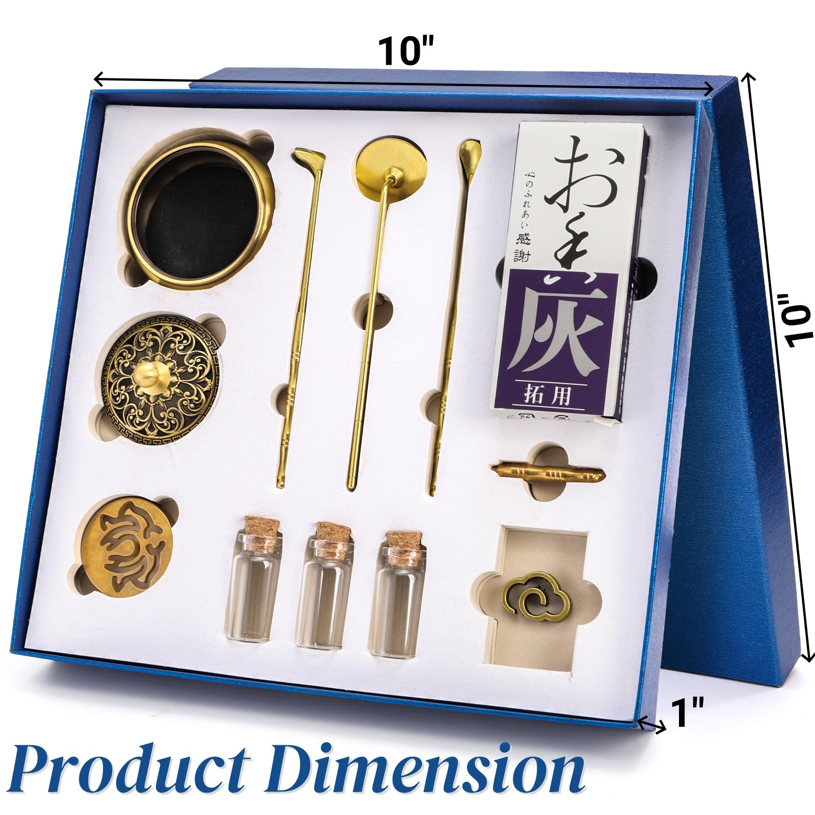 Amazon.com: Noamus 12 Pcs Incense Burner Kit, Brass Powder Ash